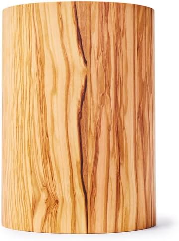 Sur La Table Olivewood Utensil Crock , Tan