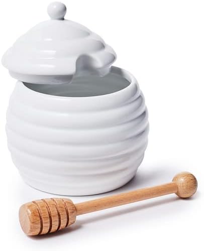 Sur La Table Porcelain Honey Pot , White