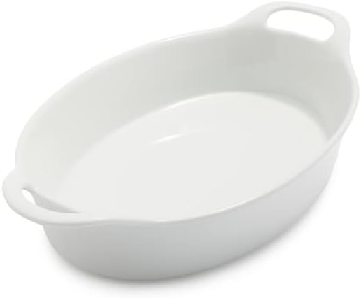 Sur La Table Oval Porcelain Baker, 1.8 qt. , White