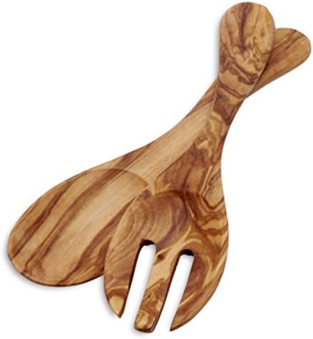 Sur La Table Italian Olivewood Salad Hands, Set Of 2 , Tan