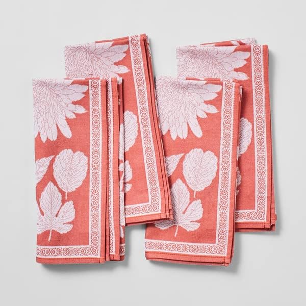 Sur la table Jacquard Floral Napkins, Set of 4 , Natural