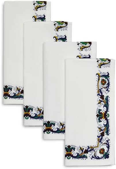 Sur La Table Deruta Napkins, Set of 4 , White
