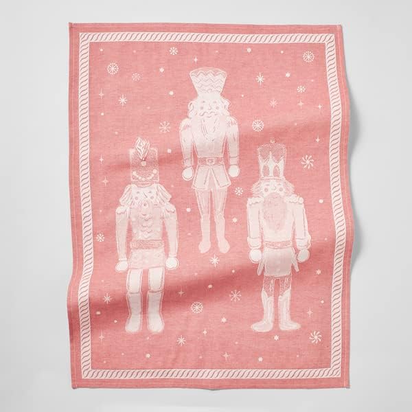 Sur La Table Jacquard Nutcracker Kitchen Towel, Red