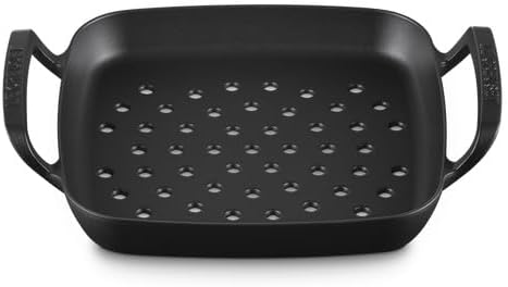 Le Creuset Enameled Cast Iron Square Grill Basket, 12"