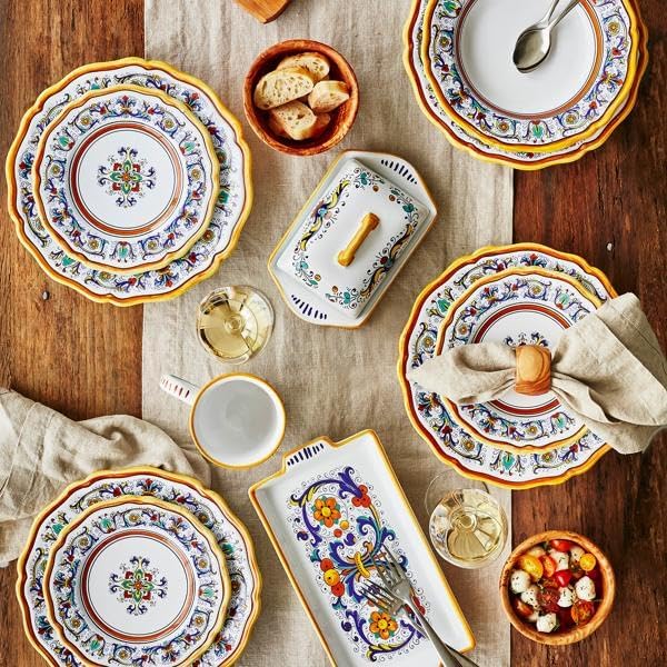 Sur La Table Nova Deruta Appetizer Plates, Set of 4 , White