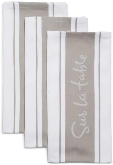 Sur La Table Logo Towels, Set of 3 , Blueberry