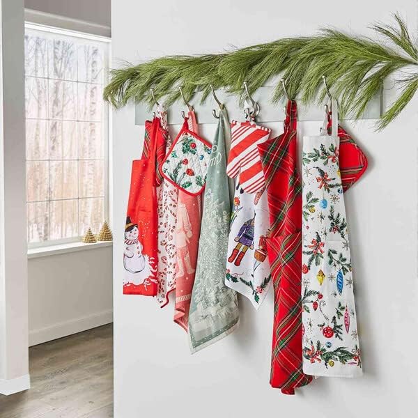 Sur La Table Jacquard Nutcracker Kitchen Towel, Red