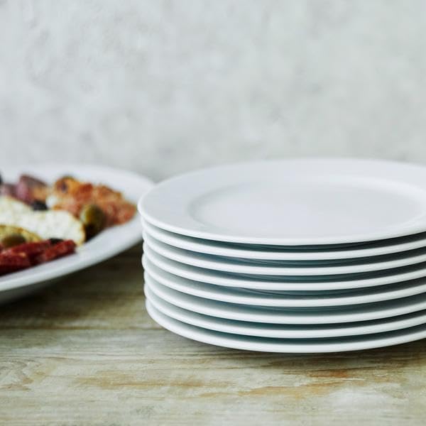 Sur La Table Bistro Round Dinner Plates , White