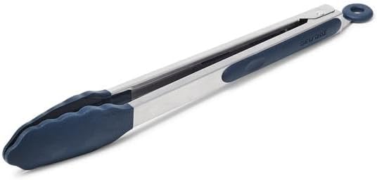 Sur La Table Silicone-Tipped Tongs, 12" , White