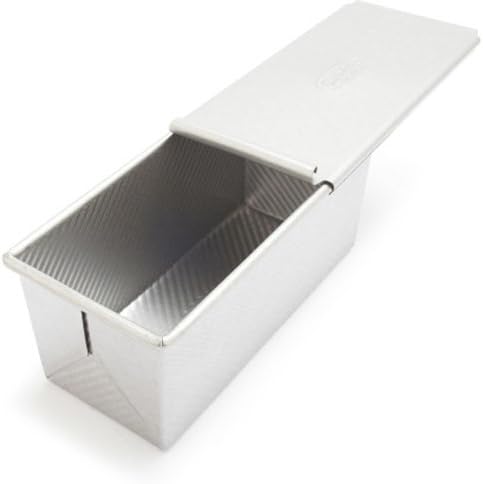 Sur La Table Platinum Professional Pullman Loaf Pan with Lid, 9" x 4" x 4", Silver