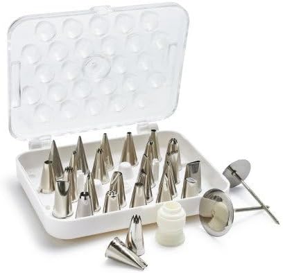 Ateco Cake Decorating Set, 29 Piece, Plastic, Silver