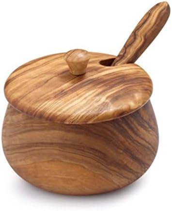 Sur La Table Olivewood Sugar Bowl , Tan