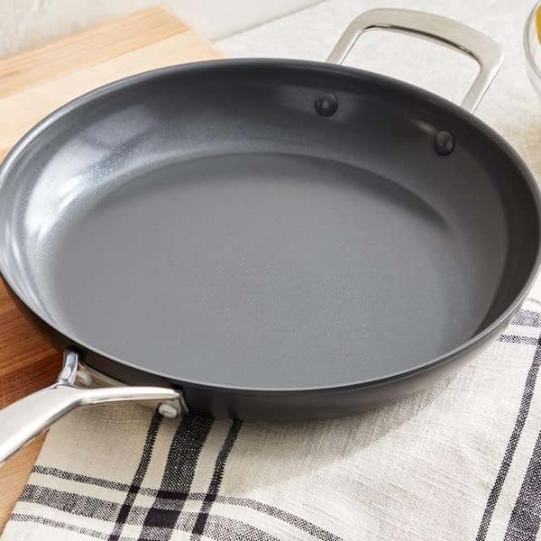 Sur La Table Classic Hard Anodized Ceramic Nonstick Skillet, 12" , Aluminum