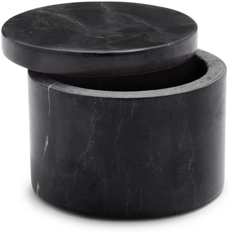 Sur La Table Marquina Marble Salt Keeper , Black