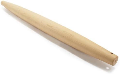 Sur La Table French Tapered Rolling Pin, 20½" x 1¾" , Tan