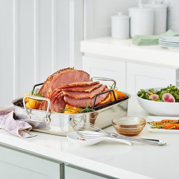 All-Clad Stainless Steel Roasting Pan with Nonstick Rack , Silver